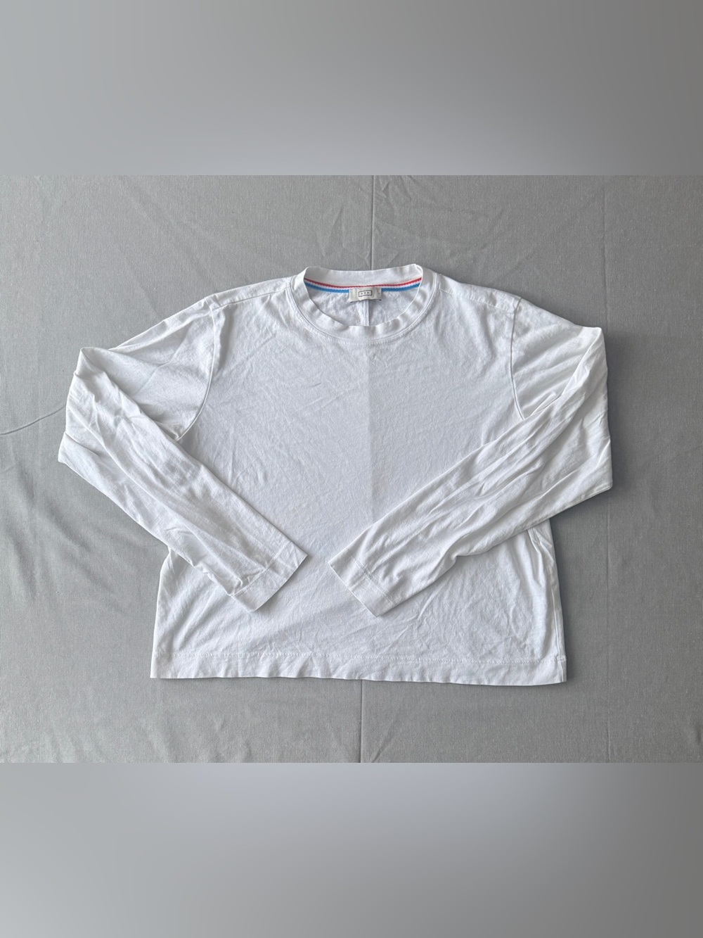 AYR - White Long Sleeve Cotton Tee - Large